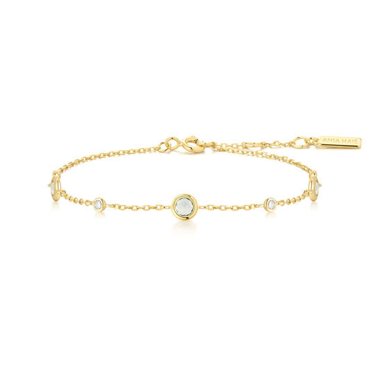  Ripple Joy - Silber / 14kt GP - Zirkonia - 18,5cm